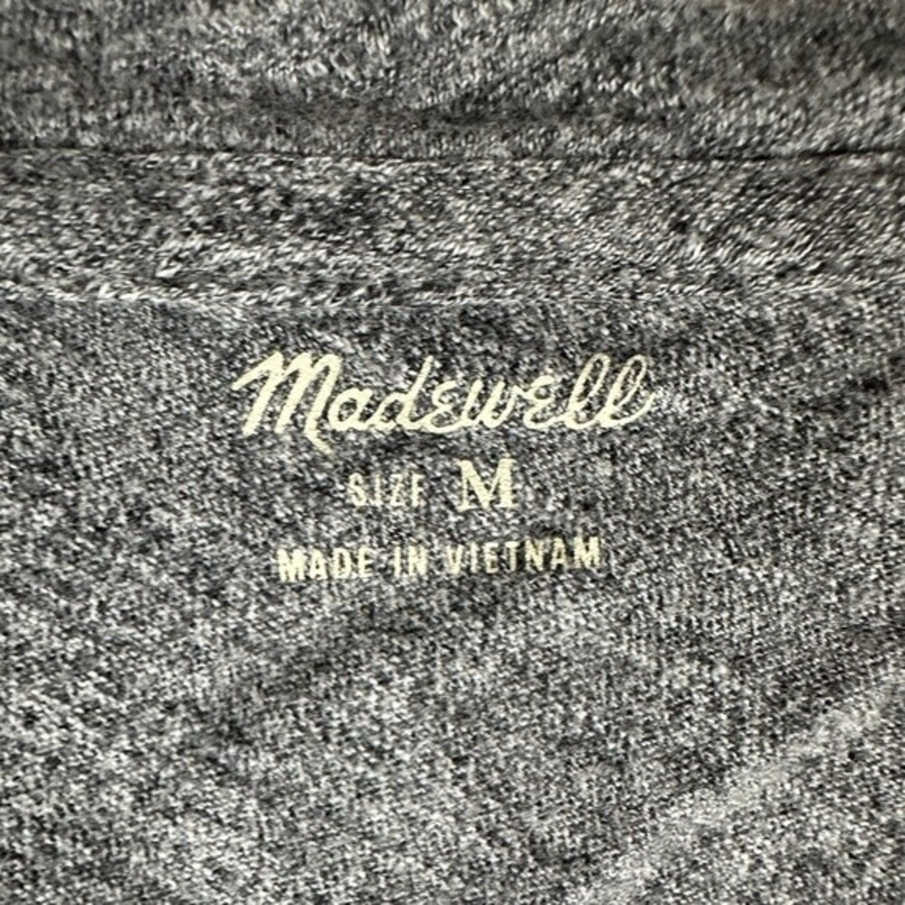 Madewell grey heathered vneck tshirt top size women’s medium - Picture 3 of 5